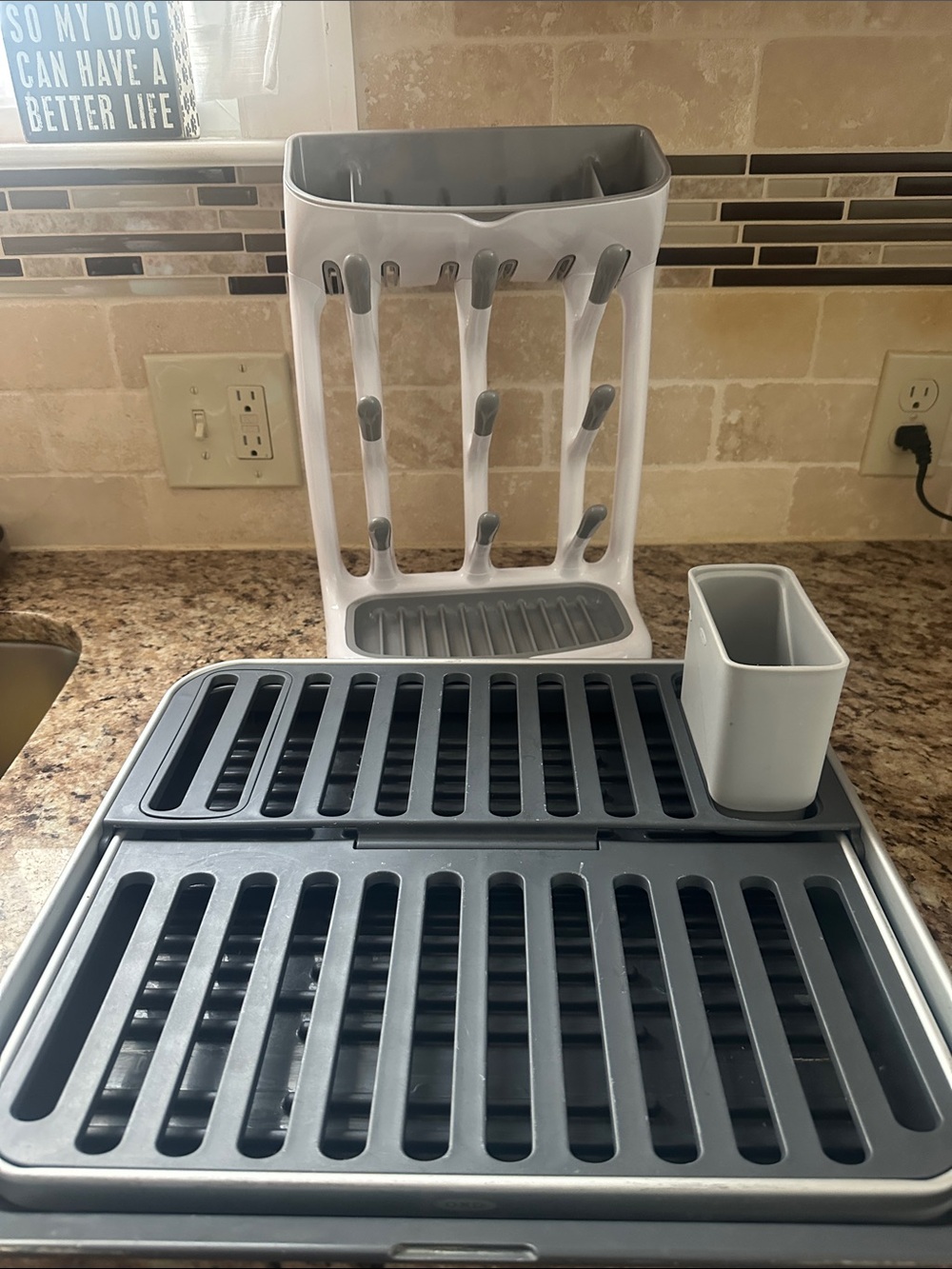 OXO 2 for 1 set- bottle drying rack and dish rack!